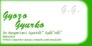 gyozo gyurko business card